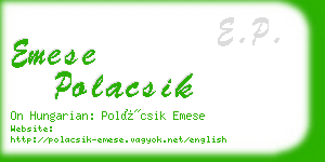 emese polacsik business card